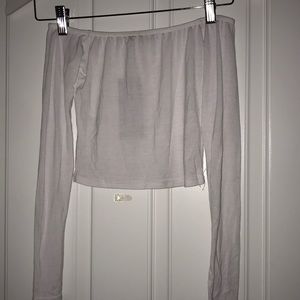 White tight crop top